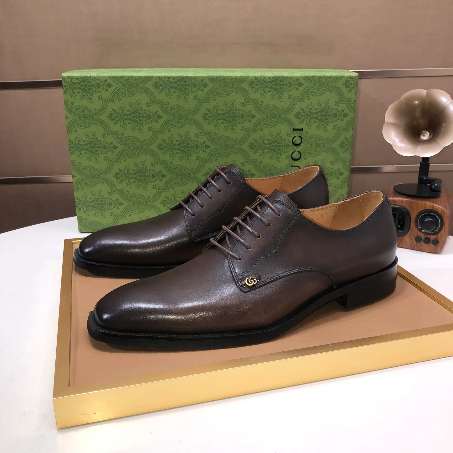 Men's shoes 💰580💰[GUCCI—Gucci] The latest high-end version of Gucci. Official website new model. Available at the same time at counters, the uppers are made of original cowhide imported from Italy/matched with the original special material splicing design concept; "highlight, high-end, grade, extravagance" and exquisite workmanship (original mesh fabric) sole: original factory special outsole size (38-45) (custom-made 45 non-returnable)